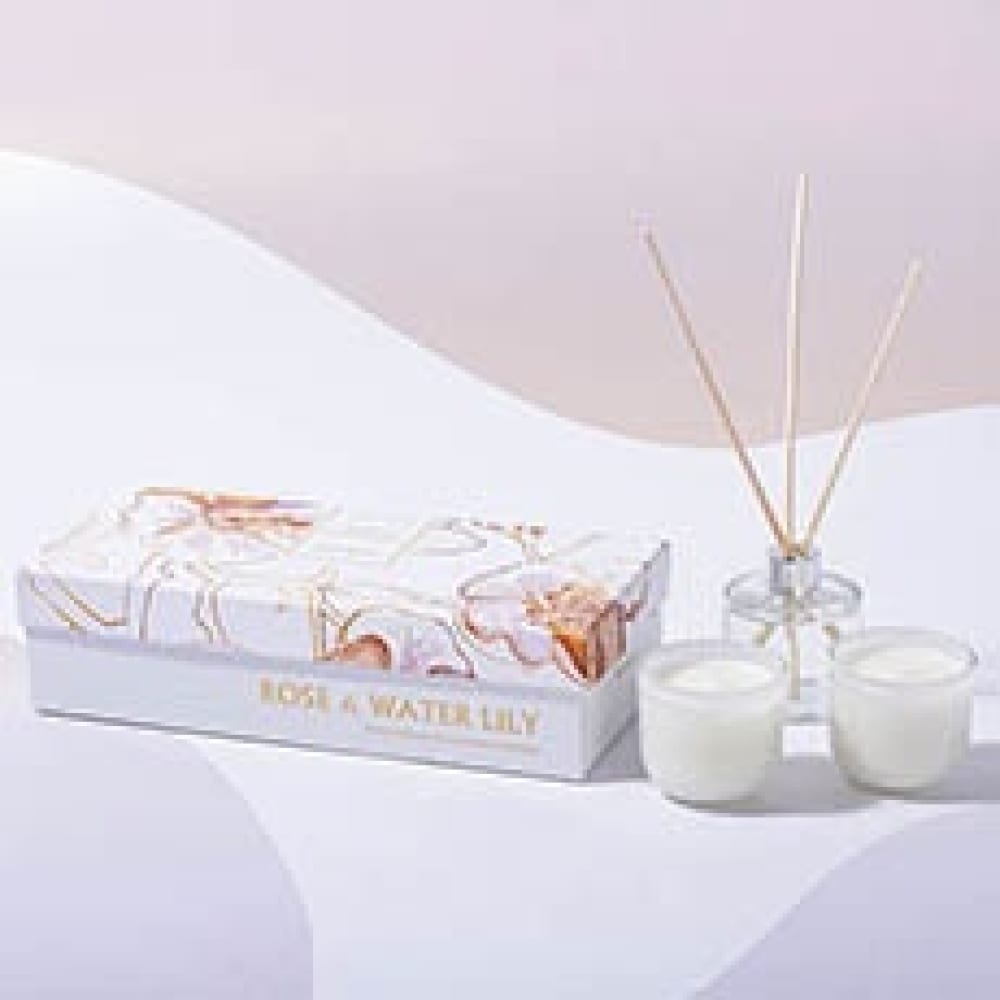 Candle & Diffuser Gift Set Rose & Water Lily