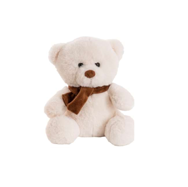 White with brown bow 20cm