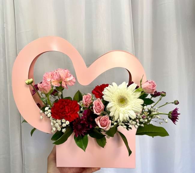 Heart filled Flower box 